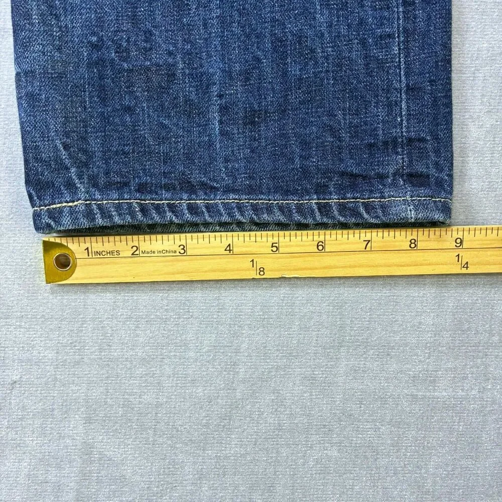 Levis 501 Jeans Men 40x27 Straight Button Fly Blue Medium Wash Classic Denim - Picture 9 of 9